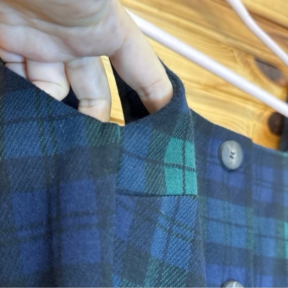 MNG BASICS by mango green & blue Plaid size 4 dress - Picture 3 of 5